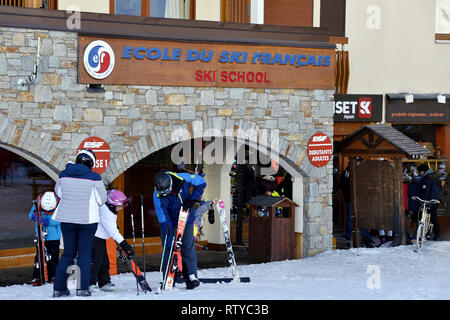 Les Menuires - Savoyen - Frankreich Stockfoto