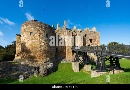 Dirleton Castle in East Lothian, Schottland, Großbritannien Stockfoto