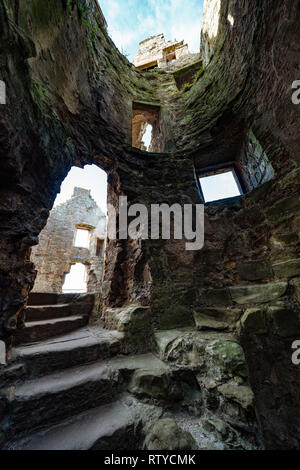 Dirleton Castle in East Lothian, Schottland, Großbritannien Stockfoto