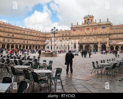 Salamanca Plaza Mayor Stockfoto