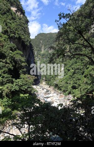 Taroko Nationalpark in Taiwan. Shakadang Trail Canyon View. Stockfoto