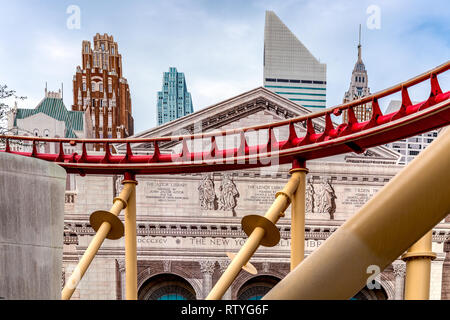 ORLANDO, Florida, USA - Dezember, 2018: Die New York Public Library in den Universal Studios Theme Park. Stockfoto