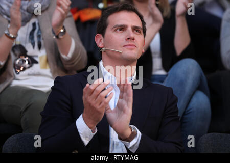 Madrid, Spanien. 3 Mär, 2019. Der Präsident der Bürgerinnen und Bürger (Cs), Albert Rivera gesehen an der Dekalog der Bürgerinnen und Bürger (Cs) "Liberalen Feminismus. Credit: Jesus Hellin/SOPA Images/ZUMA Draht/Alamy leben Nachrichten Stockfoto