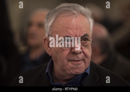 Athen, Griechenland. 3 Mär, 2019. YANNIS DRAGASAKIS, stellvertretender Premierminister von Griechenland nimmt zentrale syrizas Sitzung des Ausschusses. Syrizas Zentralkomitee, das oberste Entscheidungsorgan der Partei, montiert, um für die bevorstehenden Wahlen des Europäischen Parlaments 2019 vorzubereiten. Credit: Nikolas Georgiou/ZUMA Draht/Alamy leben Nachrichten Stockfoto