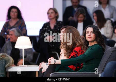 Madrid, Spanien. 03 Mär, 2019. Nationale Partei Sprecher, Inés Arrimadas gesehen Besuch des Dekalogs der Bürgerinnen und Bürger (Cs) "Liberalen Feminismus" Credit: CORDON Cordon Drücken Sie die Taste/Alamy leben Nachrichten Stockfoto