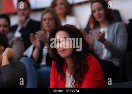 Madrid, Spanien. 03 Mär, 2019. Der Präsident des Parlaments von Andalusien, Marta Bosquet gesehen an der Handeln. Credit: CORDON Cordon Drücken Sie die Taste/Alamy leben Nachrichten Stockfoto