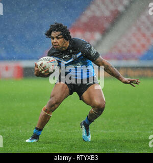 Huddersfield, Großbritannien, 3 3 2019. 03. März 2019. John Smiths Stadion, Huddersfield, England; Rugby League Betfred Super League, Huddersfield Riesen vs Rumpf FC; Rumpf FCÕs Albert Kelly in Aktion. Dean Williams Stockfoto