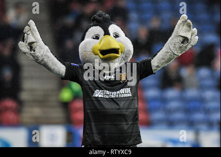 Huddersfield, Großbritannien, 3 3 2019. 03. März 2019. John Smiths Stadion, Huddersfield, England; Rugby League Betfred Super League, Huddersfield Riesen vs Rumpf FC; Rumpf FCÕs Maskottchen. Dean Williams Stockfoto