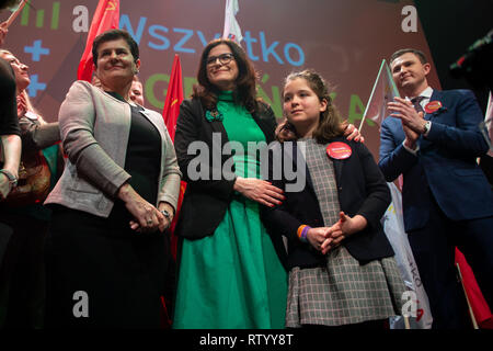 Danzig, Polen. 3 Mär, 2019. Aleksandra Dulkiewicz gewann Kommunalwahlen für das Amt des Präsidenten von Danzig. Dulkiewicz schlagen die Gegner Grzegorz Braun und Marek Skiba. Menschen in Danzig gestimmt, für die Nachfolger der tragischerweise im Januar Pawel Ottar ermordet. Im Bild ALEKSANDRA DULKIEWICZ Credit: Mateusz Slodkowski/ZUMA Draht/Alamy leben Nachrichten Stockfoto