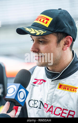 Austin, Texas, USA. 03 Mär, 2019. Jeff Ricca #78 mit team GenRacer nimmt die Win TC Klasse 2. Rennen in der Hyundai Genesis Coupé an der Blancpain GT World Challenge, Stromkreis des Americas in Austin, Texas. Mario Cantu/CSM/Alamy leben Nachrichten Stockfoto