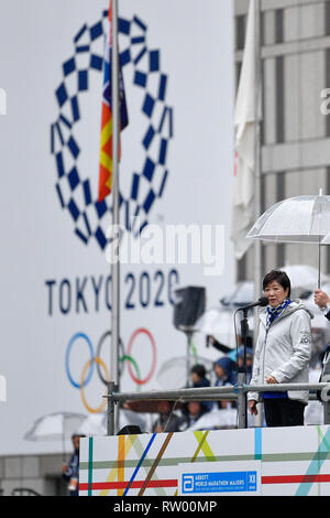 Tokio, Japan. Credit: MATSUO. 3 Mär, 2019. Yuriko Koike Marathon: Tokyo Marathon 2019 in Tokio, Japan. Credit: MATSUO. K/LBA SPORT/Alamy leben Nachrichten Stockfoto