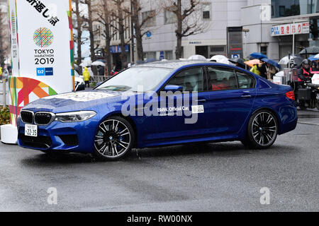 Tokio, Japan. Credit: MATSUO. 3 Mär, 2019. /Dienstwagen Marathon: Tokyo Marathon 2019 in Tokio, Japan. Credit: MATSUO. K/LBA SPORT/Alamy leben Nachrichten Stockfoto