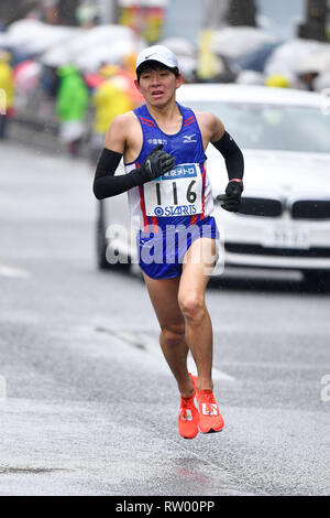 Tokio, Japan. Credit: MATSUO. 3 Mär, 2019. Takuya Fujikawa Marathon: Tokyo Marathon 2019 in Tokio, Japan. Credit: MATSUO. K/LBA SPORT/Alamy leben Nachrichten Stockfoto