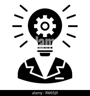 Idee, Symbol, Vector Illustration, E-Commerce-Glyphe Stockfoto