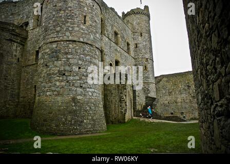 Harlech Castle, Harlech, Gwynedd, Wales, Großbritannien Stockfoto