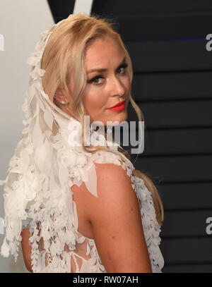 Lindsey Vonn besucht die Vanity Fair Oscar Party im Wallis Annenberg ...