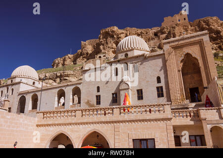 Mardin, südöstlichen Anatolien, Türkei: Fassade des 14. Jahrhunderts Zinciriye Medresesi (Sultan Isa Medrese) durch die Artuqids im Jahre 1385 unter der Hi gebaut Stockfoto