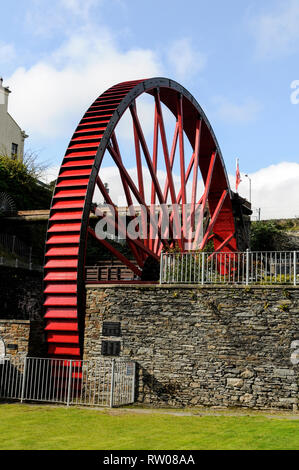 Die kleineren waterwheel an Laxey ist die Snaefell Rad (auch als Lady Evelyn bekannt), genannt und liegt 700 Meter südlich der größeren Laxey Wheel in Stockfoto