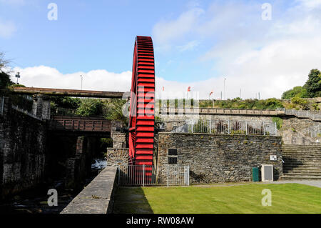 Die kleineren waterwheel an Laxey ist die Snaefell Rad (auch als Lady Evelyn bekannt), genannt und liegt 700 Meter südlich der größeren Laxey Wheel in Stockfoto