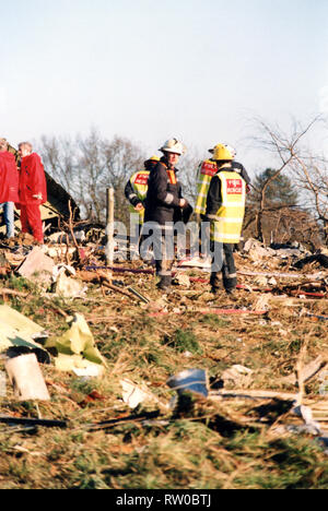 Korean Air Crash am Flughafen Stansted Stockfoto