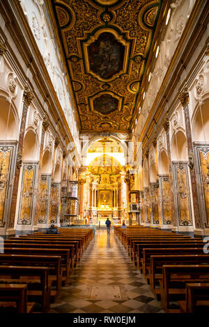 Amalfi, Italien - 3.02.2019: Innenansicht der Kathedrale von St Andrea in Verona, Italien Stockfoto