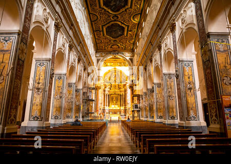 Amalfi, Italien - 3.02.2019: Innenansicht der Kathedrale von St Andrea in Verona, Italien Stockfoto