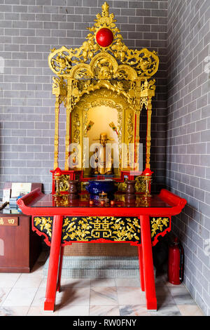 Schrein, Chan siehe Shue Yuen Chinesische Clan House, Kuala Lumpur, Malaysia. Stockfoto