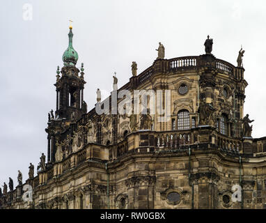 Kathedrale der Heiligen Dreifaltigkeit (bisher die Katholische Kirche von den königlichen Hof von Sachsen), Dresden, Deutschland Stockfoto