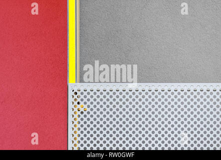 Multicolor architektonischen abstrakte, moderne Gebäude geometrischen Details Stockfoto