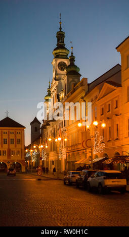 Rathaus der Stadt České Budějovice (Budweis), Tschechische Republik Stockfoto