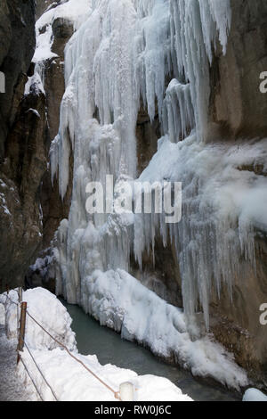 Partnachklamm in Garmisch-Partenkirchen / Deutschland Stockfoto