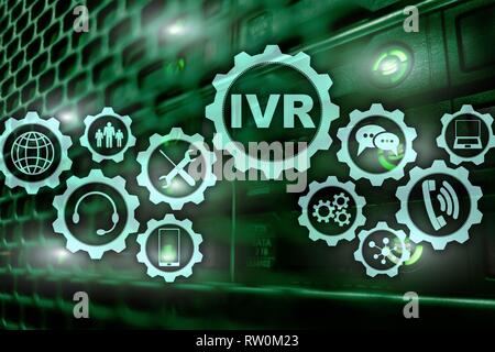 IVR Interactive Voice Response. Center Business Konzept nennen. Stockfoto