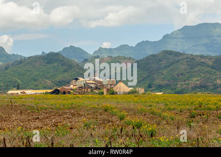 Abgebrochene Kauai Sugar Mill Stockfoto
