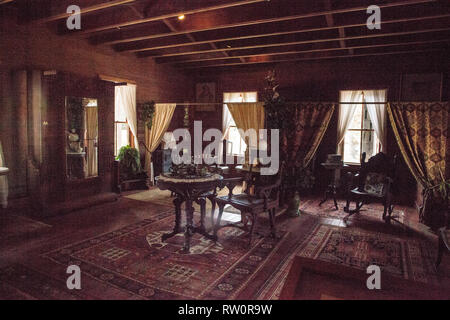 Estero, Florida, USA - Februar 23, 2019: 1896 Gründer Haus an der historischen Koreshan State Park. Stockfoto