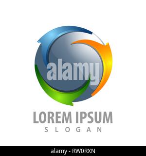 Kreis Swirl Sphäre logo Konzept Design. Symbol grafische Vorlage element Stock Vektor