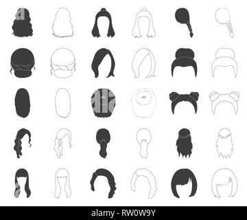 Zurück, Barbershop, Schönheit, schwarz, Outline, Geflecht, Sammlung, gekämmt, curl, dunkle, Design, Mode, Frau, Haar, Haarschnitt, Frisur, Friseur, Frisur, Icon, Illustration, isoliert, Kara, Licht, Logo, lange, Modell, andere Arten, Farbe, Kiesel, Rot, Salon, Satz, Zeichen, Spit, style, styling, Symbol, Schwanz, Art, Sorte, Vector, Web, Frau, Vektor, Vektoren, Stock Vektor