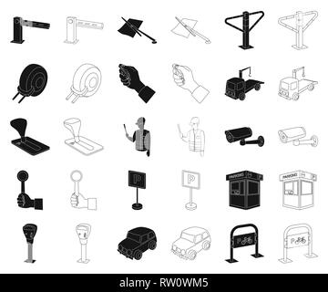 Aktivierung, Alarm, Kunst, Telefonzentrale, Barricade, Schranke, Fahrrad, schwarz, Entwurf, Stand, Kamera, Auto, Klammer, Münze, Sammlung, Konstruktion, Design, Ausstattung, feine, Hand, Besitz, Icon, Illustration, isoliert, Logo, Meter, Parken, Straße, Regel, Sicherheit, Service, Satz, Zeichen, Stop, Symbol, Maut-, Schlepp-, Getriebe-, Lkw-, Vektor-, Web-, Rad- zone Vektor Vektoren, Stock Vektor