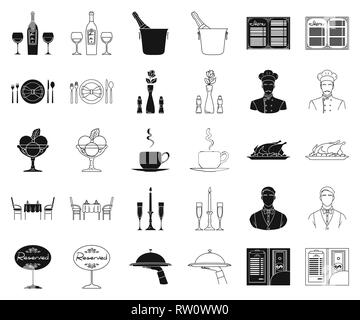 Alkohol, schwarz, Outline, Flasche, Bug, Schüssel, Schaufel, Kerze, Bargeld, Champagner, Koch, Huhn, cloche, Kaffee, Sammlung, Sahne, Schale, Abendessen, Essen, Glas, goldene, Hand, Besitz, Eis, Icon, Illustration, Institution, Mittagessen, Menü, Party, Zeitvertreib, Erhalt, Erholung, vorbehalten, Restaurant, geröstet, Romantik, Service, Satz, Zeichen, Snack, Symbol, Tisch, Riegel, Schale, Vase, Vector, Kellner, Kellner, Kellnerin, Wein Vektor Vektoren, Stock Vektor