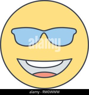 Cool Emoji Vektor Icon Zeichen Symbol Vektor Illustration für den privaten und gewerblichen Gebrauch... Reinigen Sie trendige Symbol... Stock Vektor
