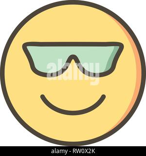 Cool Emoji Vektor Icon Zeichen Symbol Vektor Illustration für den privaten und gewerblichen Gebrauch... Reinigen Sie trendige Symbol... Stock Vektor