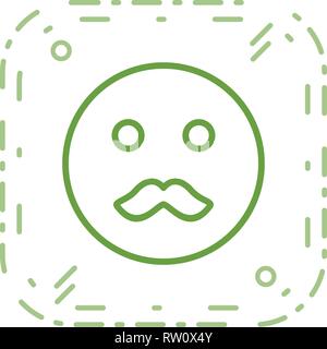 Schnurrbart Emoji Vektor Icon Zeichen Symbol Vektor Illustration für den privaten und gewerblichen Gebrauch... Reinigen Sie trendige Symbol... Stock Vektor