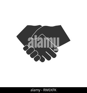 Hand, Händedruck symbol Vektor-illustration flach Stock Vektor