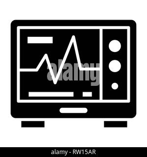 Ekg-Symbol, Vector Illustration, Gesundheitswesen Übersicht Stockfoto