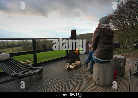 Hog Deer Creek, Port Lympne Stockfoto