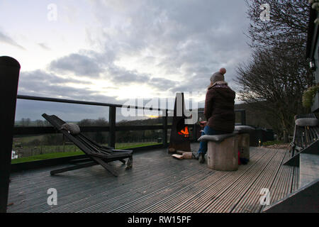 Hog Deer Creek, Port Lympne Stockfoto