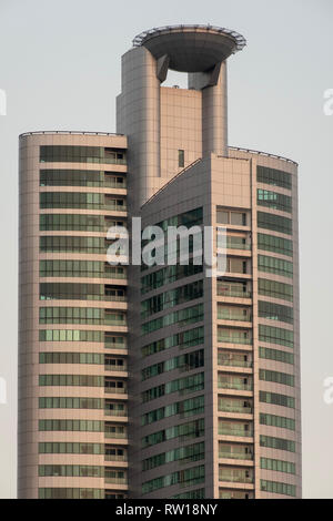 Gebäude mit Hubschrauberlandeplatz, Bangkok, Thailand Stockfoto