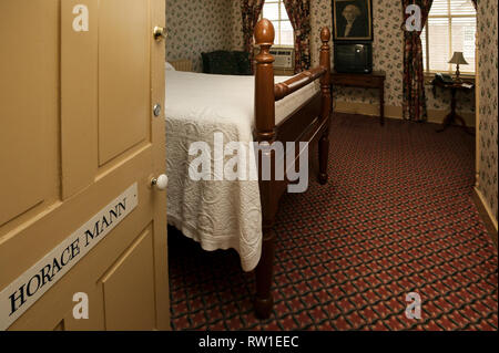 Der Horace Mann Zimmer am Goldenen Lamm Hotel (ehemals Libanon Haus), im Libanon, in Ohio, das älteste Hotel in Ohio 1803 gegründet Stockfoto