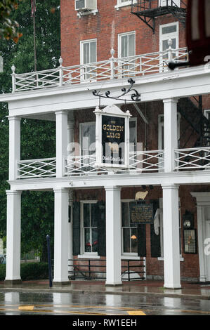 Äußere des Goldenes Lamm Hotel, (früher der Libanon Haus), im Libanon, in Ohio, das älteste Hotel in Ohio 1803 gegründet Stockfoto