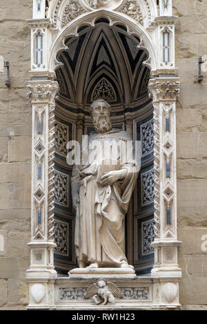 Saint Mark von Donatello, Orsanmichele Kirche in Florenz, Toskana, Italien Stockfoto