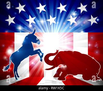 Demokraten gegen Republikaner Stock Vektor